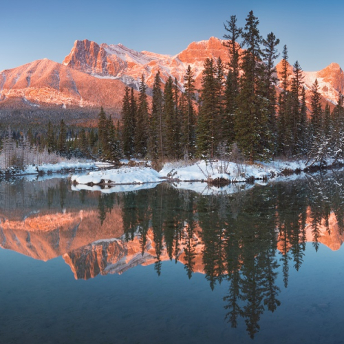 První sníh v Canmore, Kanada